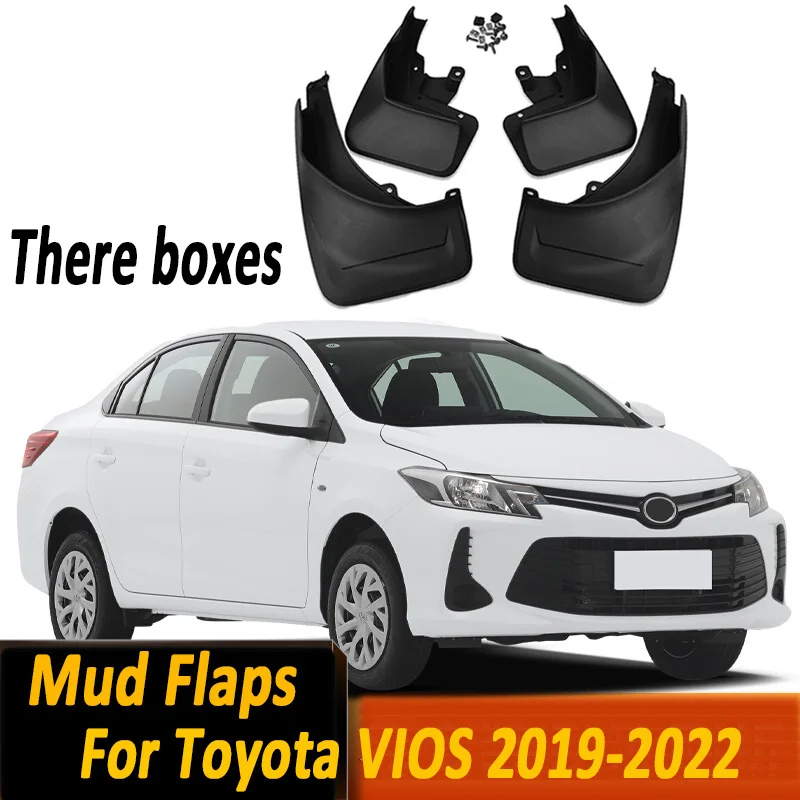 

For TOYOTA VIOS FS 2021 2022 4PCS Mud Flaps Splash Guard Mudguards MudFlaps Front Rear Fender Auto Styline Car Accessories