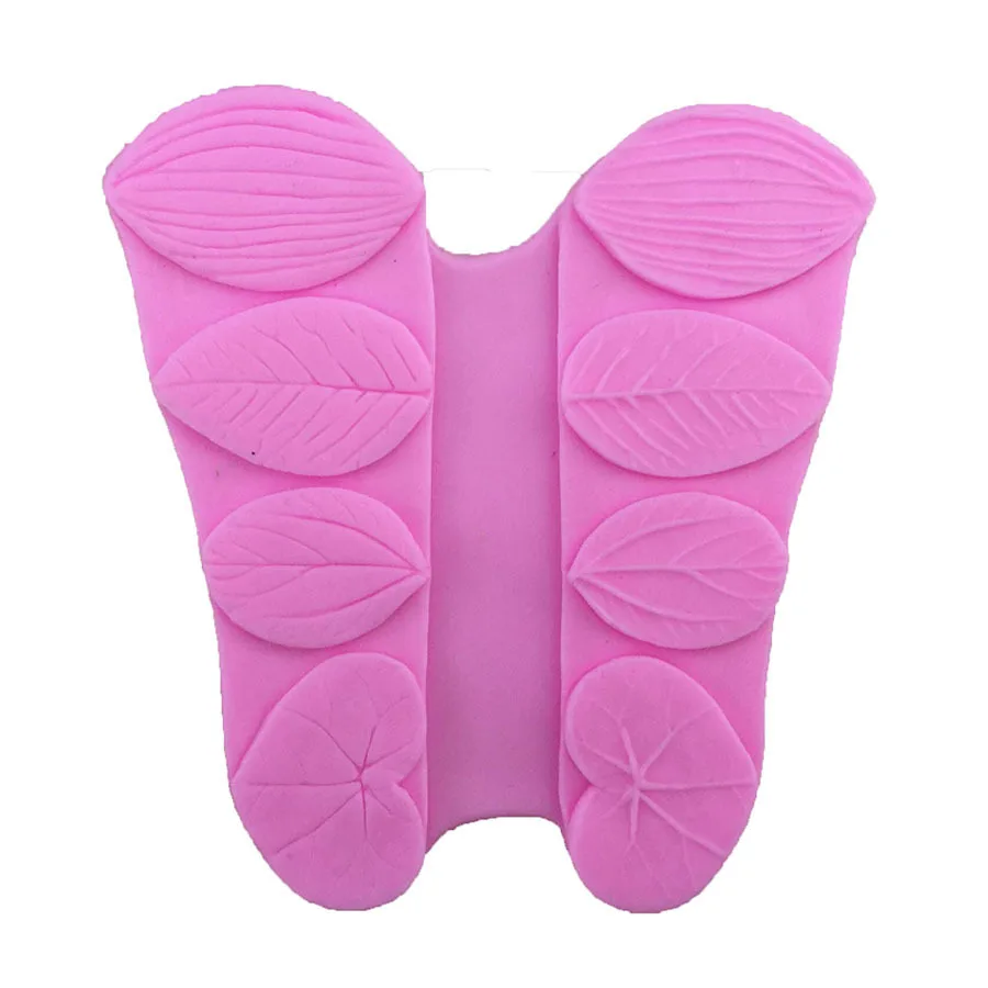 

1 Piece 4 Kinds Of Leaf Folding Mould DIY Cake Decorating Tool Silicone Biscuit,Cake,Fondant,Cookie,Chocolate Mold E414