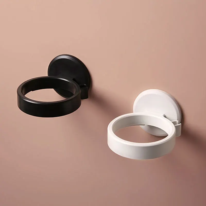 

Hair Dryer Straightener Holder Wall Mounted With Strong Back Glue For Bathroom No Drilling Wire Hanger Strong Adhesive