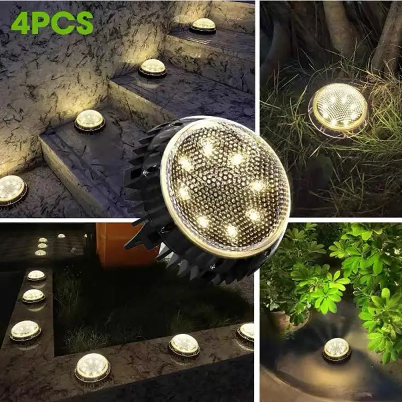 

The New Solar Ground Light 8 LED Solar Garden Light Outdoor Waterproof Solar Panel Light Is Suitable For Courtyard Walkway Steps