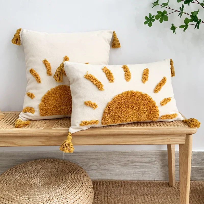 

Cover Moroccan Cushion 1pc Funda Print Pillowcase Cushion Decor Sofa Throw Tufted Cojin Sun 30x50/45x45cm Cover Pillow Home Hug