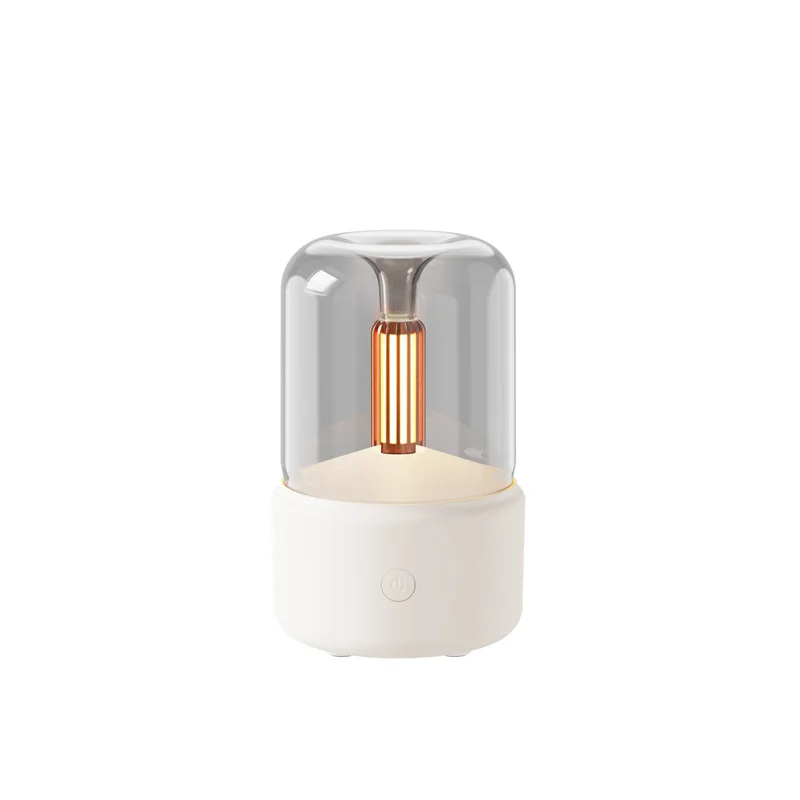 

New Candlelight Air Humidifier Aroma Diffuser Portable Cool Mist Maker Electric Fogger 8-12 Hours With LED Night Light USB
