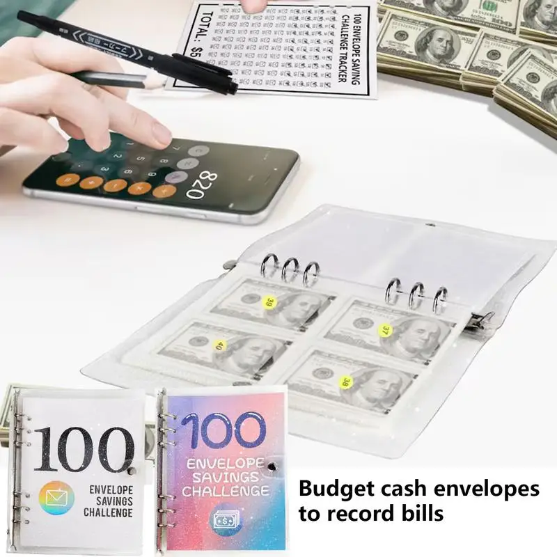 

100 Envelope Challenge Binder Cash Envelopes Money Organizer With Lock Savings Challenge 100 Day Cash Saving Challenge Book