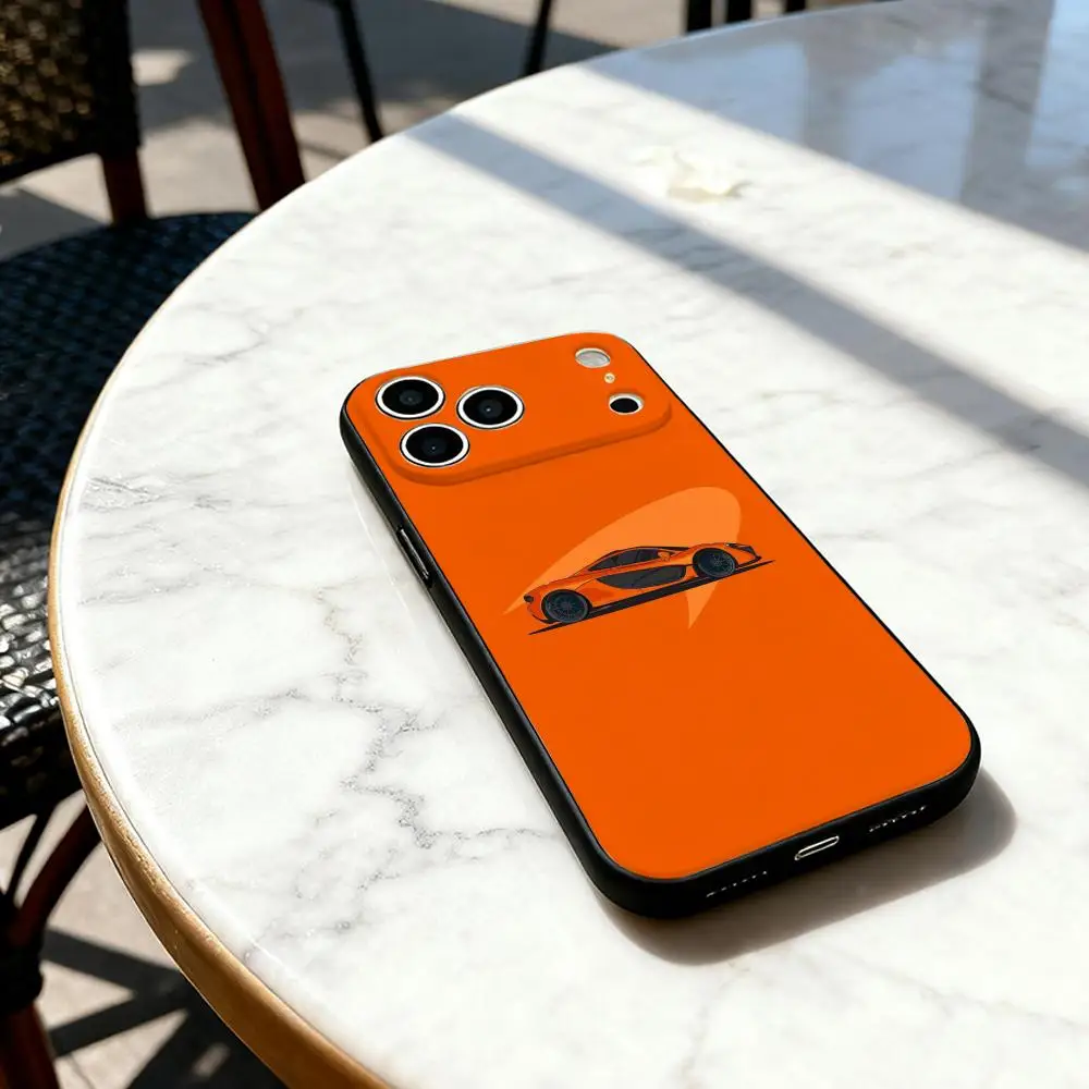 Фото Чехол M-McLarenes для iPhone 17 16 15 14 13 12 11 Pro Max Plus Air Mini, мягкий, черный №4
