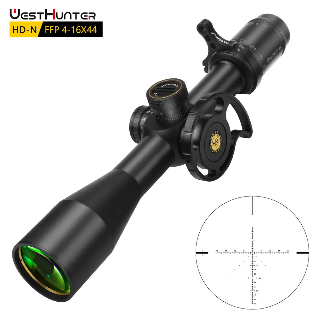 WestHunter HD-N 4-16X44 FFP прицел первый фокусный плоский тактический прицел для охоты оптический прицел для сброса оптической съемки