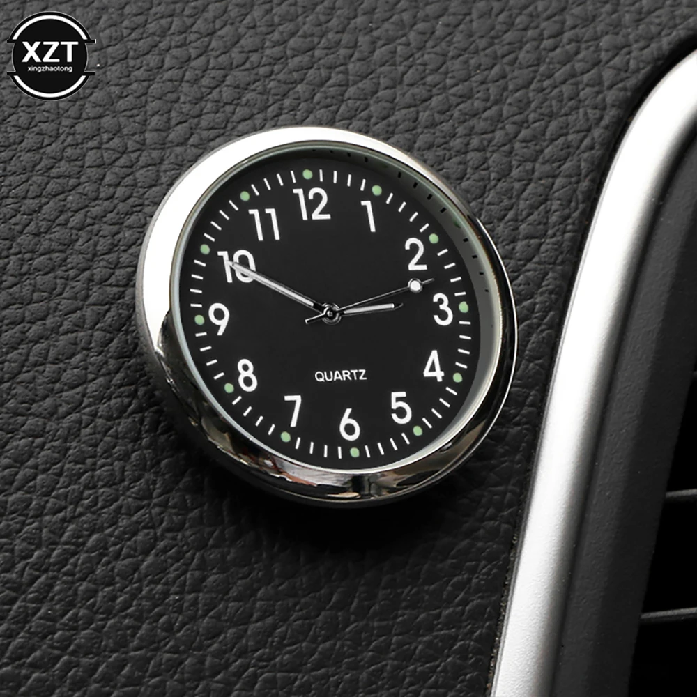 

In-Car Mini Luminous Car Clock Automobiles Internal Stick-On Watch Mechanics Quartz Clocks Auto Ornament 40mm 43mm Digital Clock