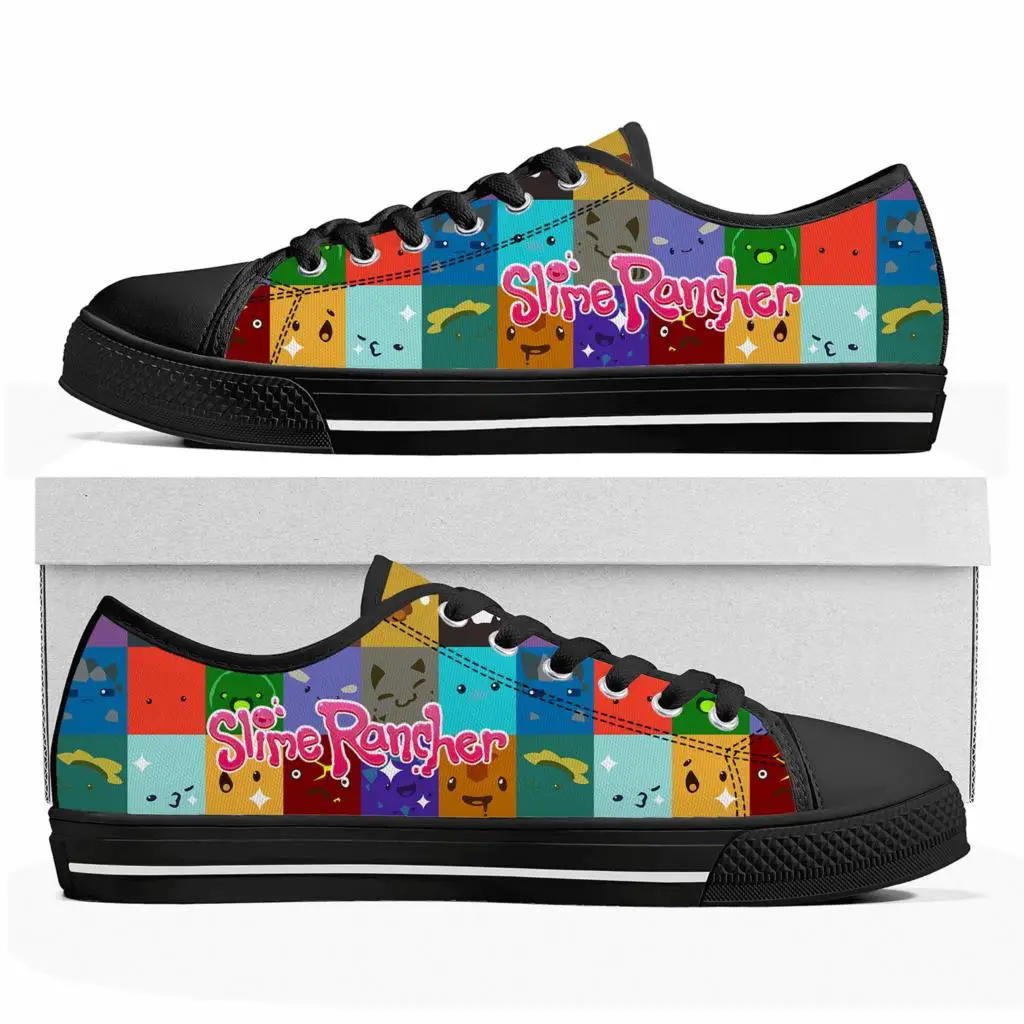 

Slime Rancher Custom Low Top Sneakers Hot Cartoon Game Womens Mens Teenager High Quality Shoes Casual Tailor Made Canvas Sneaker