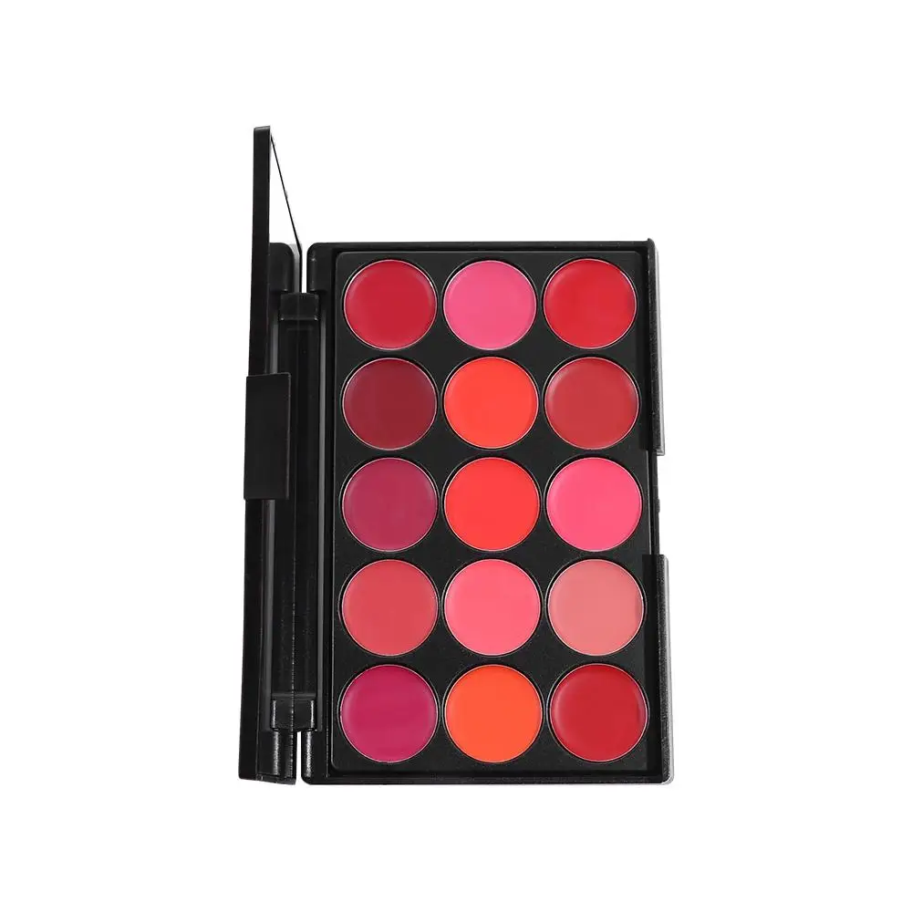 Палитра губной помады с зеркалом водонепроницаемая увлажняющая палитра блеска