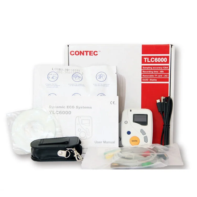 

Портативный 12-канальный анализатор ЭКГ contec tlc6000, 48 часов
