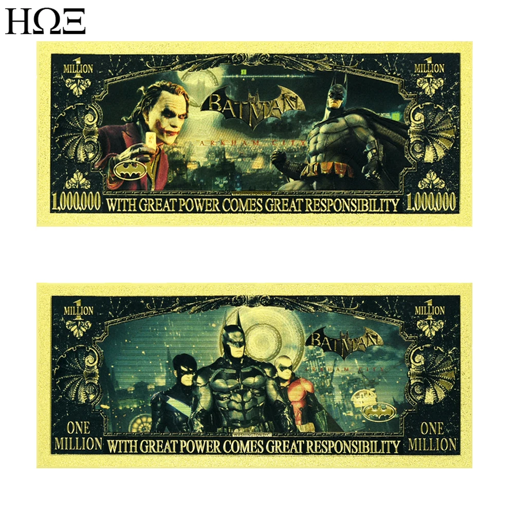 

Bat Film and Television Peripheral Series Gold Foil Banknotes Decorative Gold Coins Commemorative Collection Business Gifts