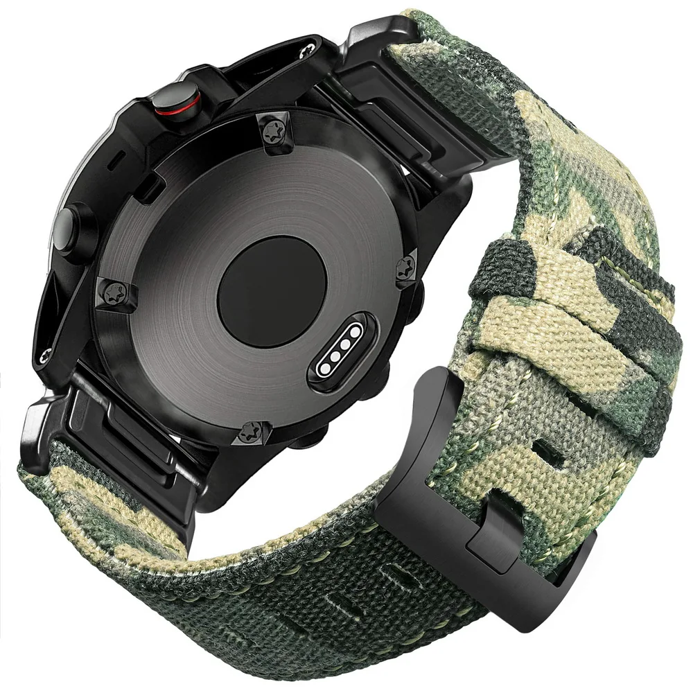 Фото Тканевый ремешок для часов HEMSUT для Garmin Quickfit 20, 22, 26 мм, военный спортивный ремешок на запястье, совместимый с Fenix ​​Tactix Instinct MARQ №2