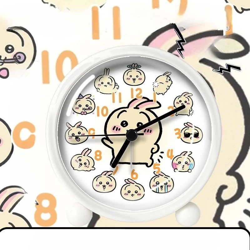 Фото Аниме-будильник Kawaii Chiikawa: бесшумный, светящийся, с точным временем, универсальный, с зарядкой, супер-звонок, для путешествий №5