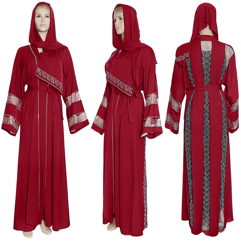 2022 Dubai Abayas For Women Caftan Marocain Muslim Modest Kimono Long Sleeve Loose Big Boubou Turkish Robe Diamond Evening Gowns