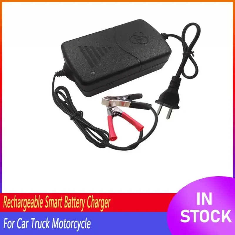 

NEW2023 Smart Car Battery Charger for Sealed Lead Acidc Car Motorcycle Equipment EU US Plug 12V 1.3A Battery Charging Units