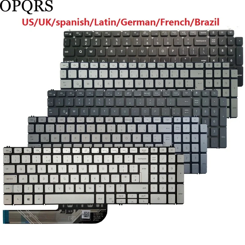 

US/UK/spanish SP/Latin LA/German GR/French FR/Brazil BR laptop keyboard DELL Inspiron 7591 7590 7500 P90F P83F Latitude 3510