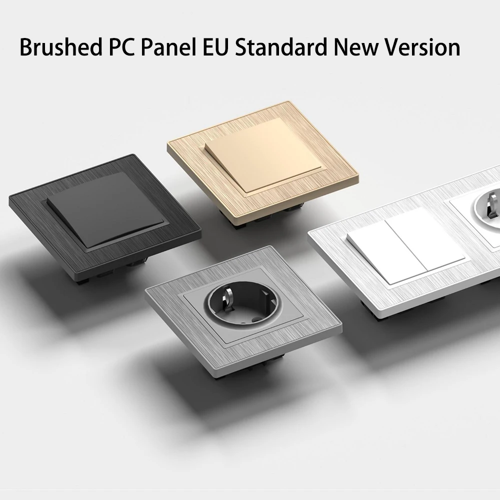 Черная Европейская настенная розетка Schuko ретро стандарт выключатель USB-порт типа