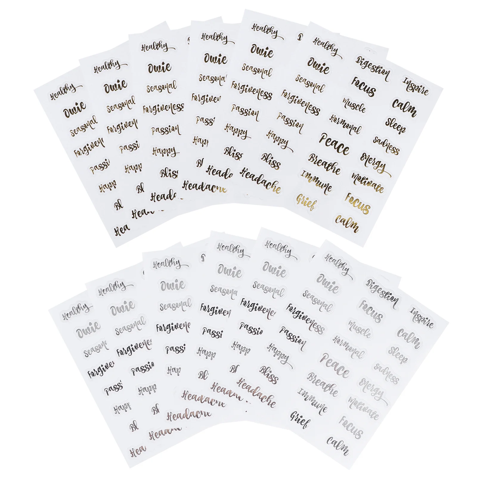 

18 Sheets Cosmetic Bottle Sticker Sticky Durable Labels Waterproof Essential Oil Labels Essential Oil Bottle Sticker