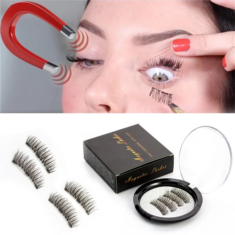 Ресницы Накладные магнитные с 3 магнитами многоразовые натуральные ультратонкие