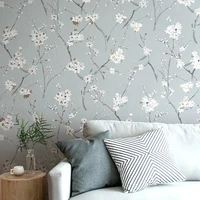 nordic ins plum blossom wallpaper home living room tv background wall non woven pastoral wallpaper korean bedroom flower mural