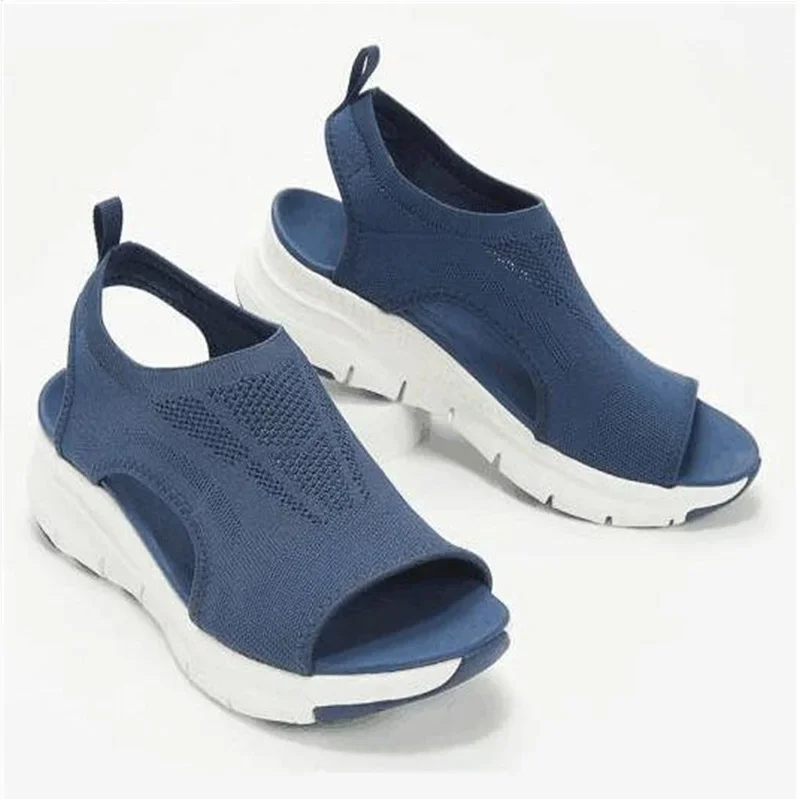 

Men Summer Mesh Casual Sandals Wedges Outdoor Shallow Platform Shoes Female Slip-On Light Comfort Slippers Beach Shoes Man