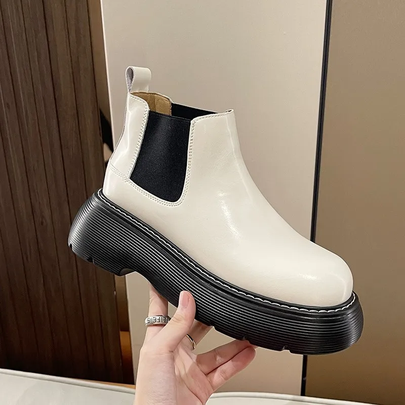 

Leather Boots Women Platform Punk Style Casual Ankle Fashion New Chunky Outdoor Motorcycle Ytmtloy 2022 Botines De Mujer Sexy