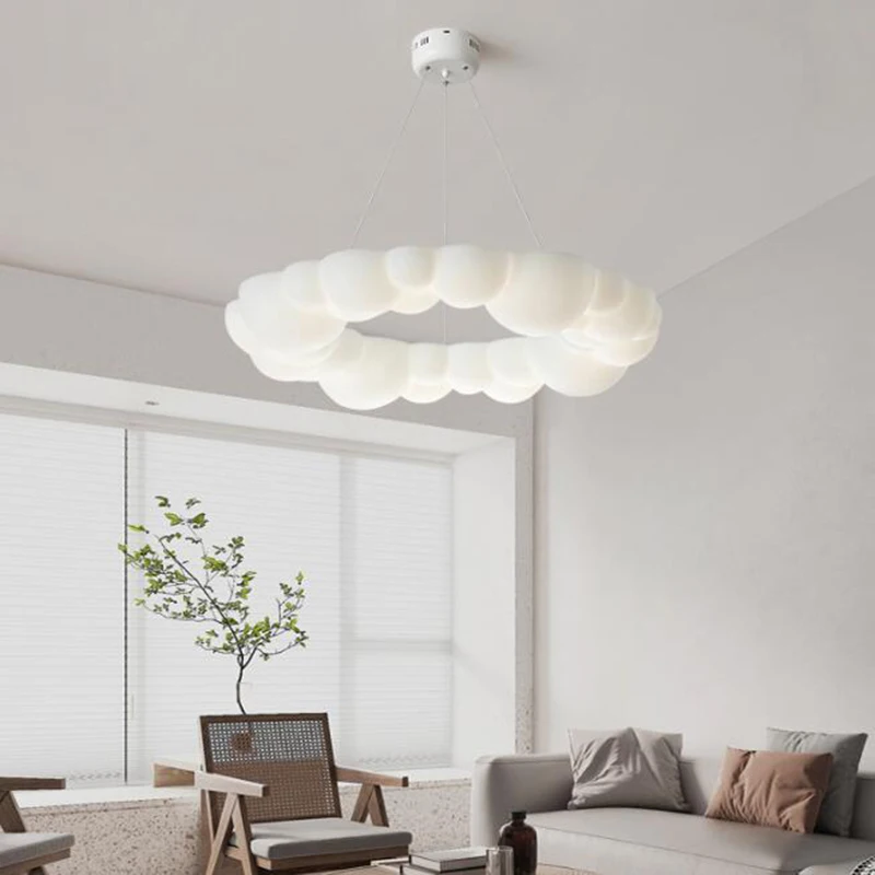 

Jmmxiuz Nordic designer PE lamp LED chandelier modern living room lamp dining room children's room bedroom lighting decoration