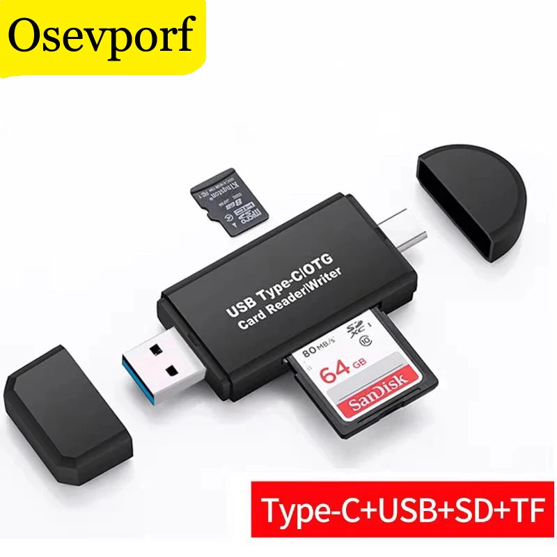 Кардридер 3 в 1 USB Type C Micro SD TF | Мобильные телефоны и аксессуары