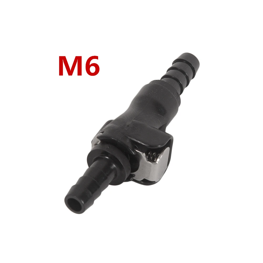 

1 шт., быстроразъемный, не капельный, 8 мм/6 мм, соединительный разъем для гоночного топлива, запорный клапан, бензиновый шланг, аксессуары для мотоциклов, интерфейс