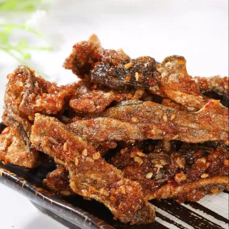 

225 г/450 г мгновенная острая Рыбная кожа медовая Рыбная кожа острый сладкий вкус Рыба морепродукты закуски Сушеная Рыба