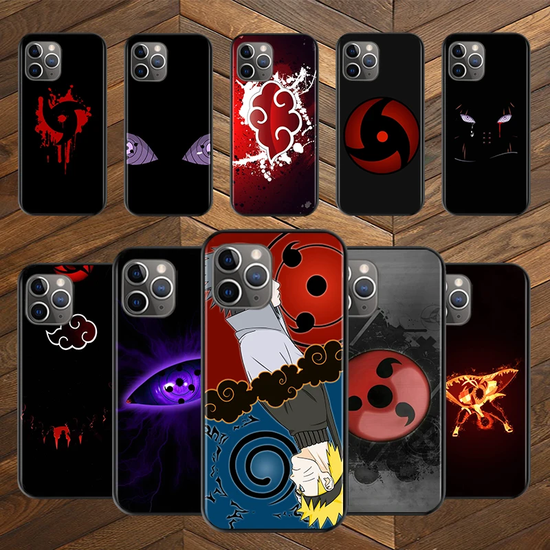 

Naruto LoGo Fashion For iPhone 12 Pro Max Mini 11 Pro XS Max X XR 6S 6 7 8 Plus 5S Soft Black Phone Case