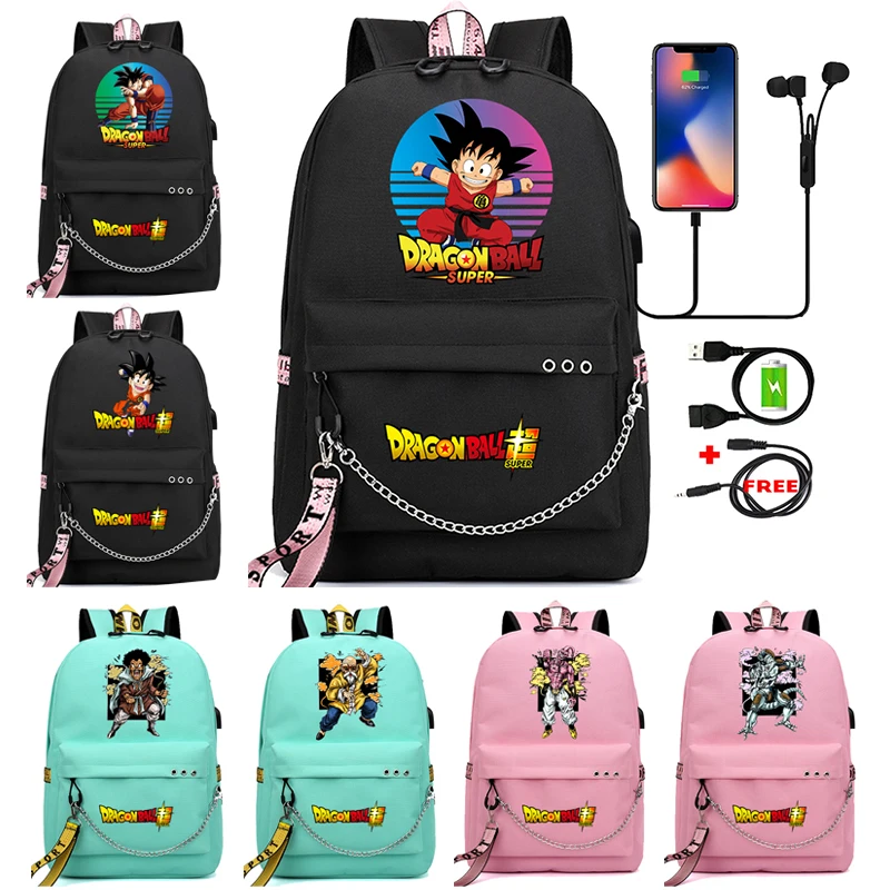 

Водонепроницаемый школьный ранец для мальчиков и девочек, мультяшный рюкзак с аниме «Драконий жемчуг» для подростков