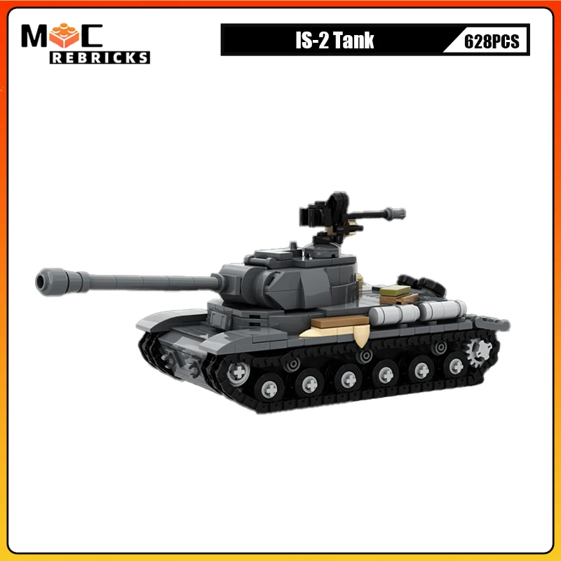 Фото Строительный блок MOC, русский Шерман Джамбо IS-2, модель тяжелого танка, оригинальные кирпичи, сделай сам, головоломка, игрушка для мальчика, праздничные подарки №2