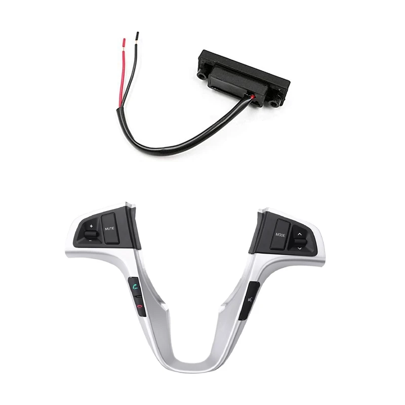 

Car Steering Wheel Audio Volume Control Button Switch Blue Backlight With Rear Trunk Release Starter Switch