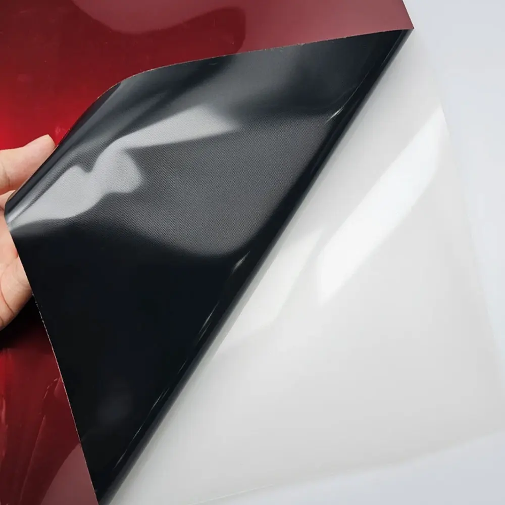 152 см глянцево-красная ПЭТ-9D пленка из углеродного волокна виниловая наклейка для