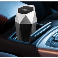 mini car trash can portable dustbin with lid leak proof in car auto trash bin for automotive home bedroom office garbage bin