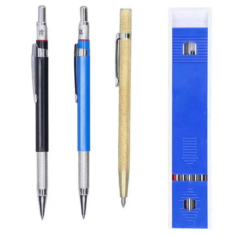 

3 x Carpenter Pencil 12 x Pencil Refill Carpenter Pencil Mechanical 2.0mm Marking Scriber Tool with Refills for Woodworking