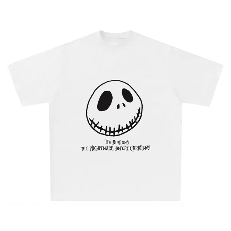 

Y2k Man Hip Hop Tee Loose Summer Pattern print Goth emo Halloween Women Couple Clothes Punk 90s tops Streetwear Classic T-shirt