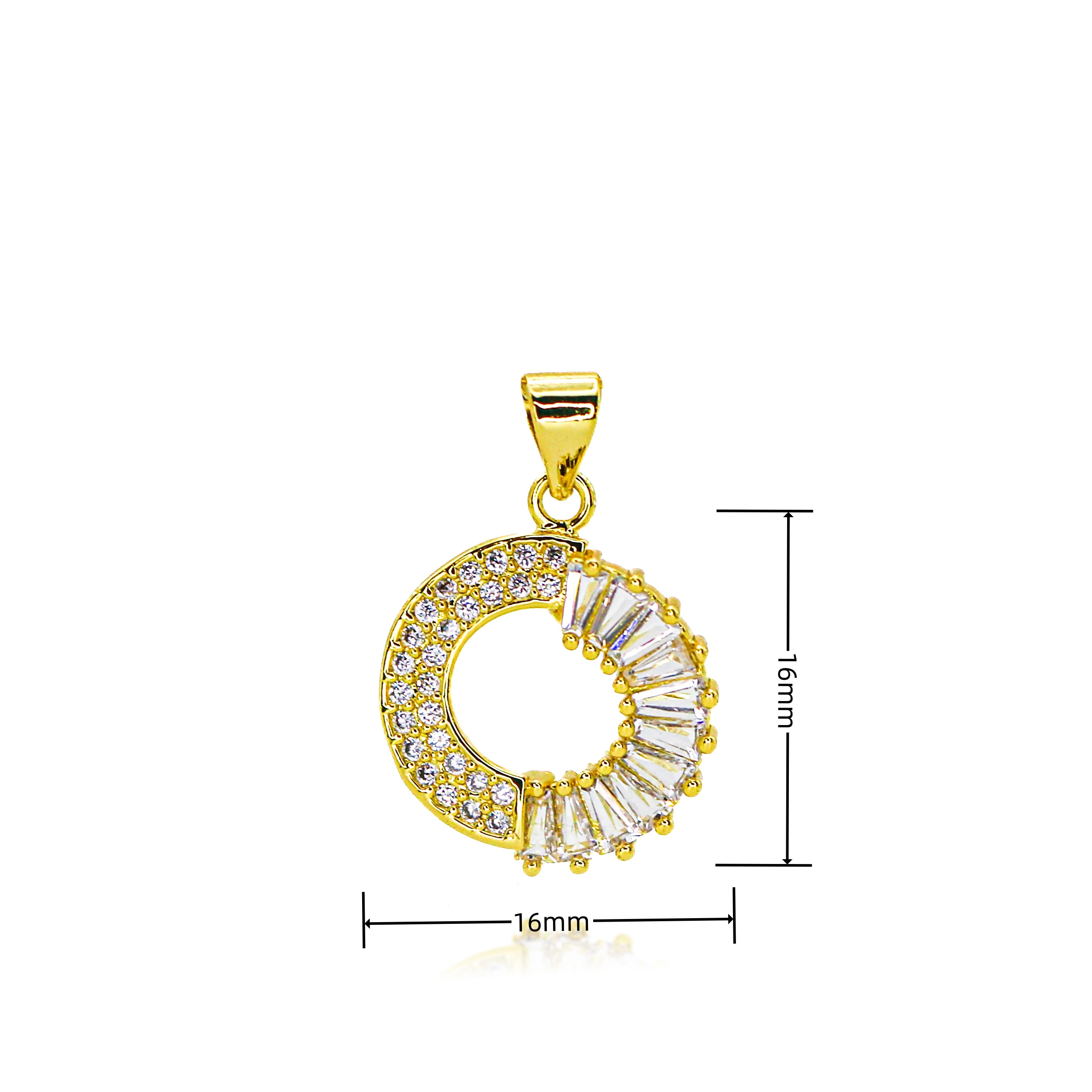 Позолоченные двойные круглые подвески для ожерелья DIY Изготовление ювелирных