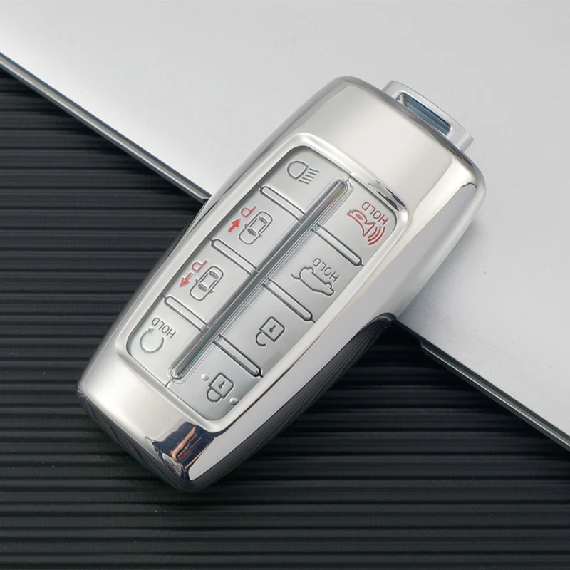 

Чехол для автомобильного ключа из ТПУ для Hyundai Genesis G80 GV70 GV80 2019 2020, брелок для дистанционного ключа, автомобильные аксессуары, полное покрытие