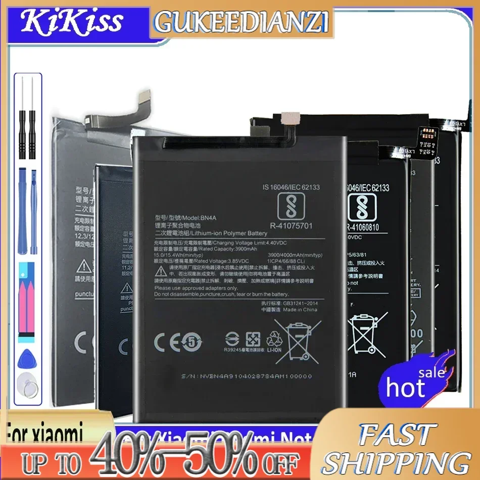Аккумулятор для Xiaomi Redmi Note 2 3 4 4X 5 5A 6 7 Pro модель BM42 BM45 BM46 BN31 BN41 BN43 BN45 BN48 BN4A BM 46 BN 31 41 43 45