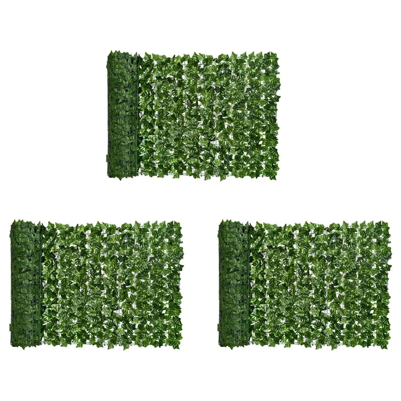 

3X Artificial Sweet Potato Leaf Privacy Fence Artificial Hedge Fence Decoration, Suitable For Outdoor Decoration, Garden