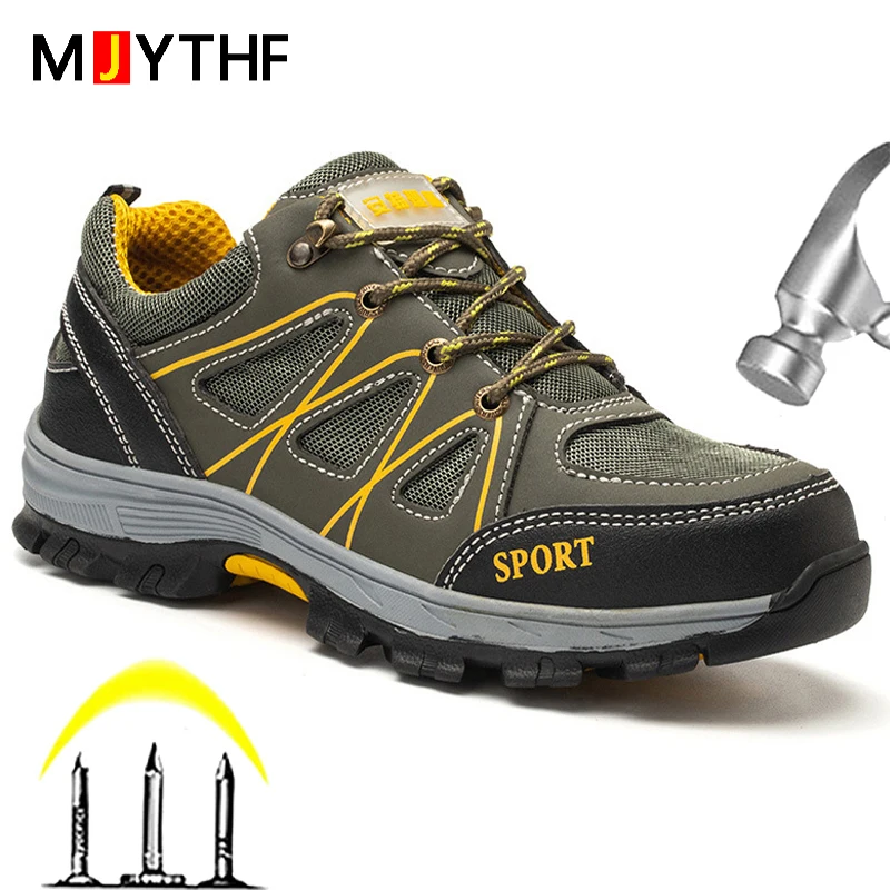 

Quality Safety Shoes Men Outdoor Hiking Shoes Work Sneakers Anti-Smash Anti-Puncture Indestructible Shoes Protective Boots 2022