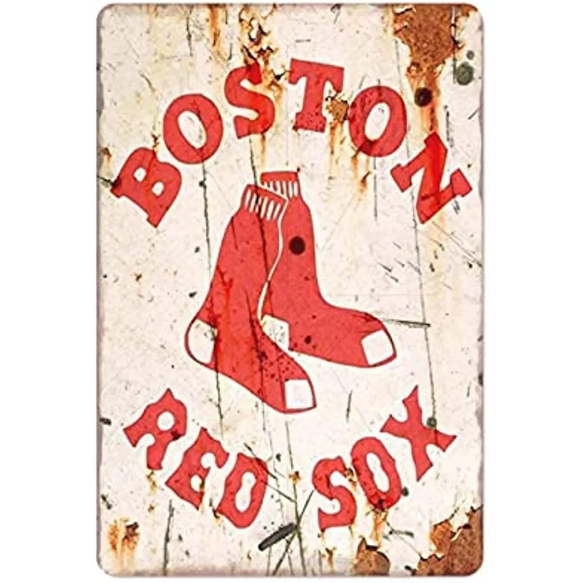 

New Metal Tin Sign Vintage Boston Red Rust Fenway Card for Home Living Room Garden Office Hotel Cafe and Pub Wall Decor