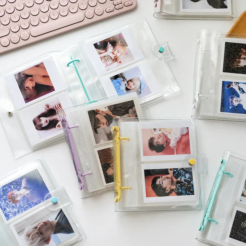

100 Pockets photo album 3/5 inches Transparent Loose Leaf Binder Photocard Name ID Card Holder Case Storage Name Card Book Card