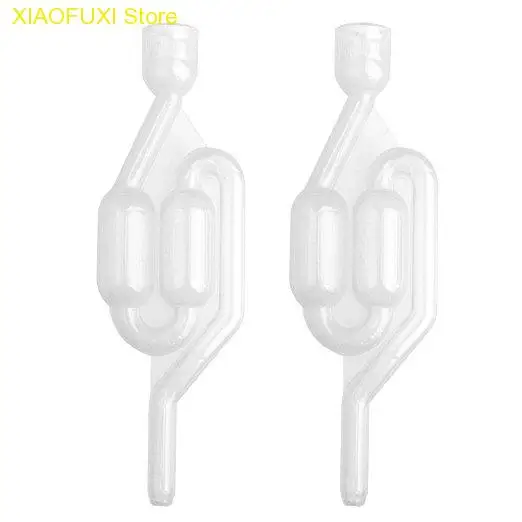 

2Pcs S Shape Air Lock Bubble Grommet Exhaust Water Seal Valve with Cork Beer Wine Making Tools