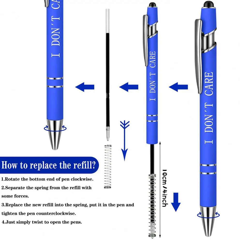 

10Pcs Ball Point Pens Durable Comfortable Grip Push-type 0.5mm Fine Tip Gel Pens for School Gel Pens Writing Pens
