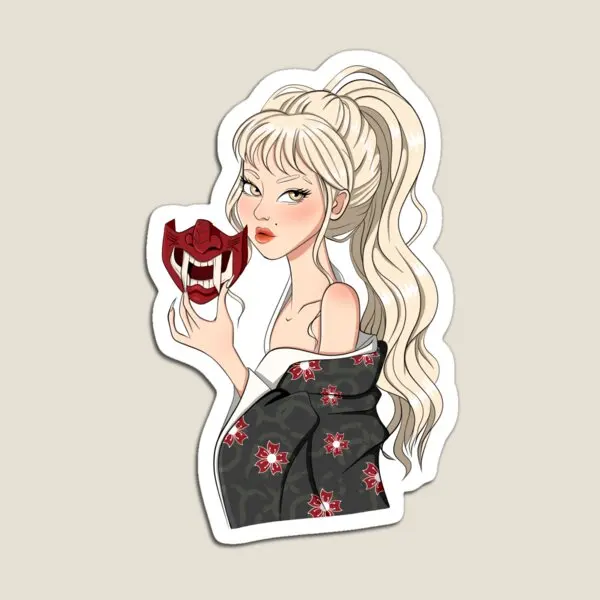 Магнитные Смешные украшения для женщин-воинов милые разноцветные магнитные