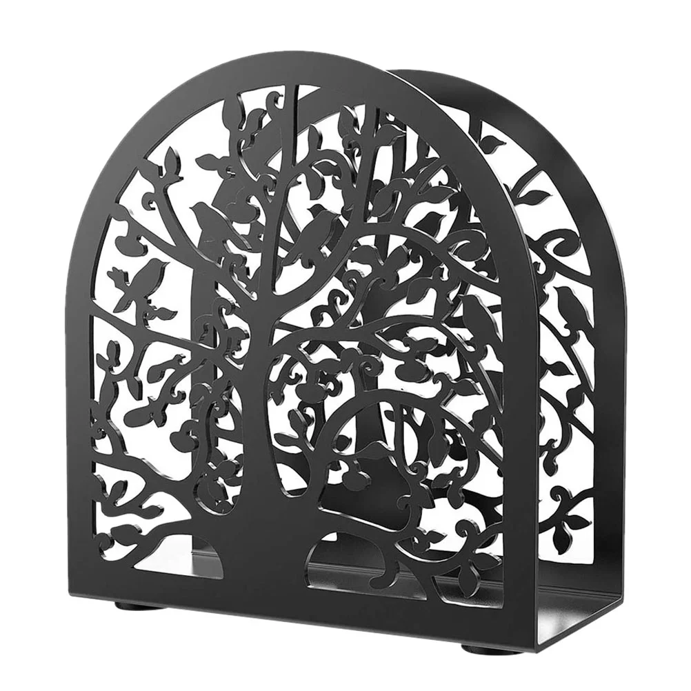 

Decorative Napkin Holder Paper Towel Iron Stand Desktop Tissue Support