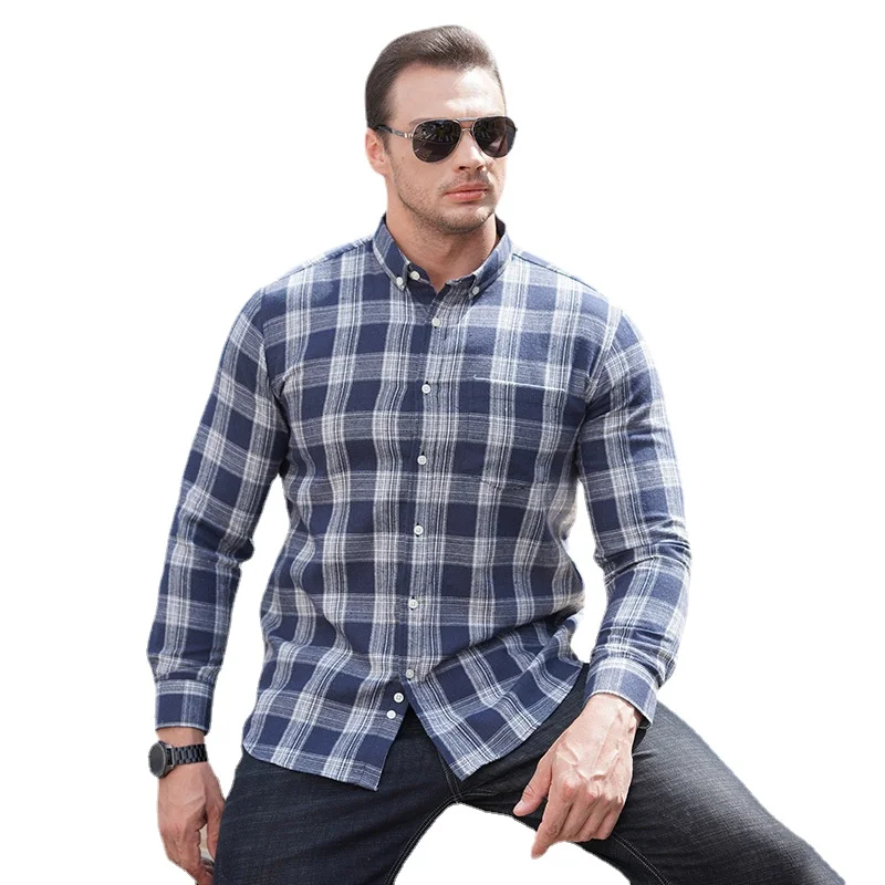 

Рубашка мужская с длинным рукавом, модная Повседневная блуза большого размера, окрашенная в пряжку, с матовым покрытием, размеры 2XL, 3XL, 4XL, 5XL, 6XL, 7XL, 8XL, 10XL