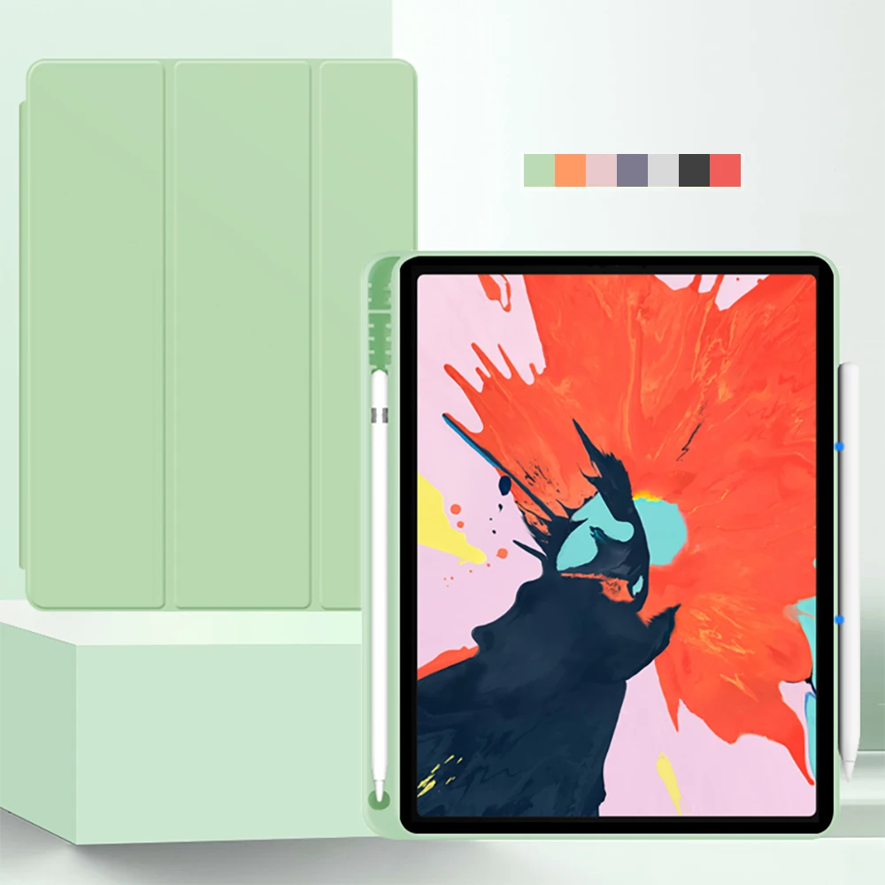 

For iPad Pro 12.9 Case 2021 Funda iPad Pro 11 Case 2020 iPad Air 4 Case iPad 9th 8th Generation Case 10.2 Mini 6 Pencil Cases